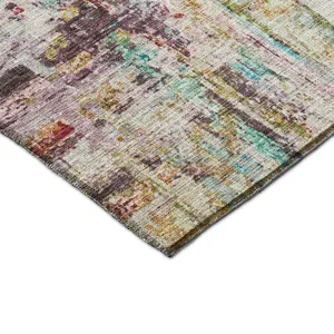 Indoor/Outdoor Nouveau Lavender 8\' x 8\' Round Rug
