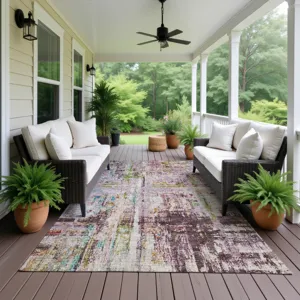 Indoor/Outdoor Nouveau Lavender 3\' x 5\' Rug