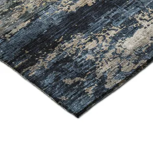 Indoor/Outdoor Nouveau Navy 1\'8\" x 2\'6\" Rug