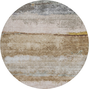 Indoor/Outdoor Nouveau Beige 8' x 8' Round Rug
