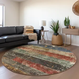 Indoor/Outdoor Nouveau Fern 8\' x 8\' Round Rug