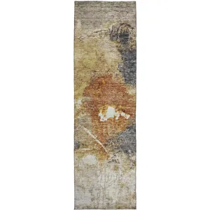 Indoor/Outdoor Nouveau Taupe 2\'3\" x 7\'6\" Runner Rug
