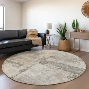 Indoor/Outdoor Nouveau Linen 8\' x 8\' Round Rug
