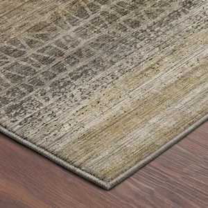 Machine Washable Nexus Beige 8\' x 8\' Round Rug