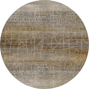 Machine Washable Nexus Beige 8' x 8' Round Rug