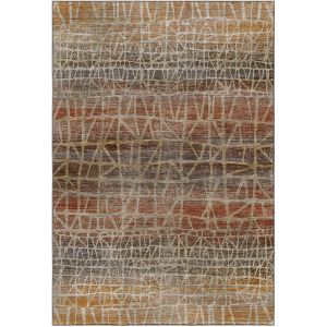Machine Washable Nexus Copper Rug