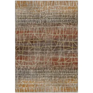 Machine Washable Nexus Copper 5\' x 7\'6\" Rug