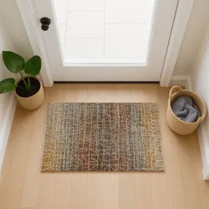 Machine Washable Nexus Copper 1\'8\" x 2\'6\" Rug