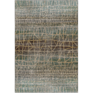 Machine Washable Nexus Teal Rug