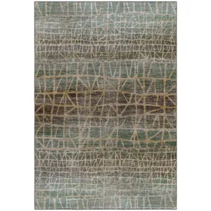 Machine Washable Nexus Teal Rug