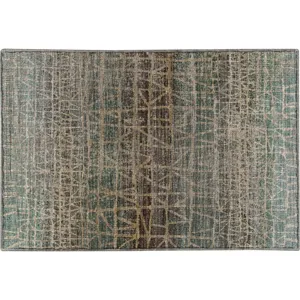 Machine Washable Nexus Teal Rug