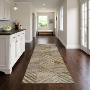 Machine Washable Nexus Beige 2\'3\" x 7\'6\" Runner Rug