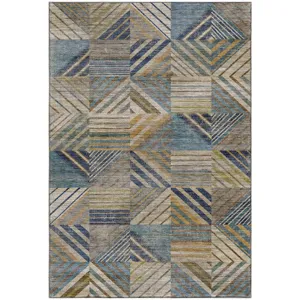 Machine Washable Nexus Denim Rug