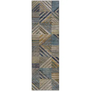 Machine Washable Nexus Denim 2'3" x 7'6" Runner Rug