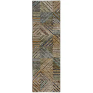 Machine Washable Nexus Multi 2'3" x 7'6" Runner Rug