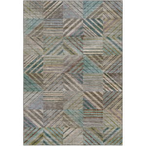 Machine Washable Nexus Teal Rug