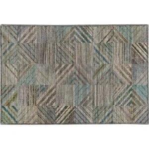 Machine Washable Nexus Teal Rug
