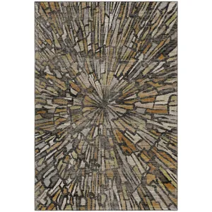 Machine Washable Nexus Black Rug