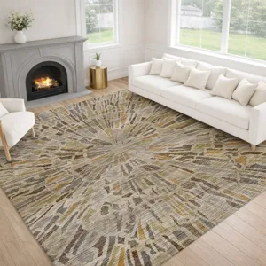 Machine Washable Nexus Ivory 3\' x 5\' Rug