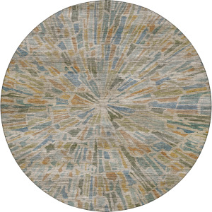 Machine Washable Nexus Seaside 8' x 8' Round Rug