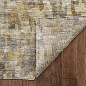 Machine Washable Nexus Beige 2\'3\" x 7\'6\" Runner Rug