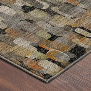 Machine Washable Nexus Black 2\'3\" x 7\'6\" Runner Rug