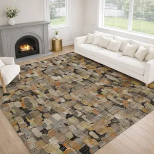 Machine Washable Nexus Black 5\' x 7\'6\" Rug