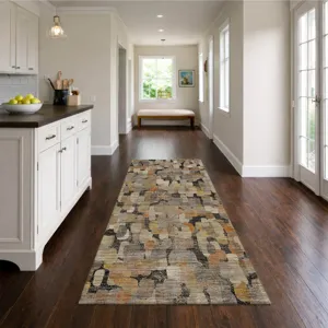 Machine Washable Nexus Black 2\'3\" x 7\'6\" Runner Rug