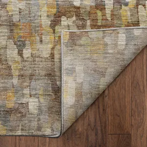Machine Washable Nexus Chocolate 8\' x 8\' Round Rug