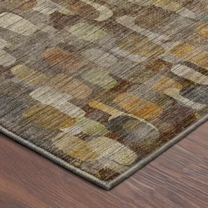 Machine Washable Nexus Chocolate 8\' x 8\' Round Rug