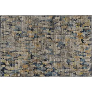 Machine Washable Nexus Navy 1\'8\" x 2\'6\" Rug