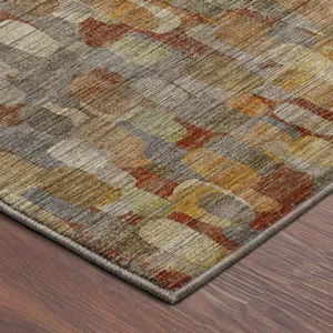 Machine Washable Nexus Paprika 9\' x 12\' Rug