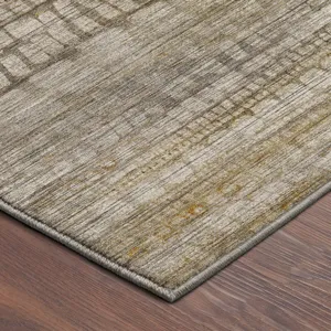 Machine Washable Nexus Beige 2\'3\" x 7\'6\" Runner Rug