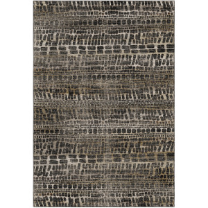 Machine Washable Nexus Black Rug