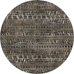 Machine Washable Nexus Black 8' x 8' Round Rug