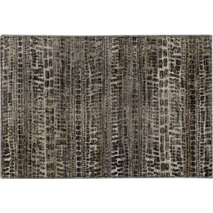 Machine Washable Nexus Black Rug