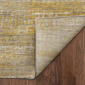 Machine Washable Nexus Gold 9\' x 12\' Rug