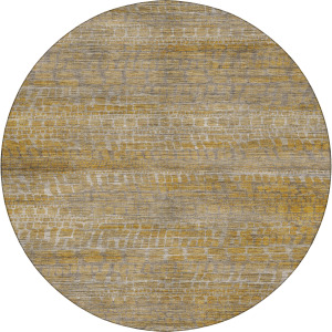Machine Washable Nexus Gold 8' x 8' Round Rug