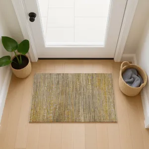 Machine Washable Nexus Gold 1\'8\" x 2\'6\" Rug