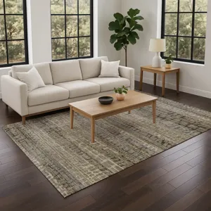 Machine Washable Nexus Gray 9\' x 12\' Rug