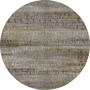Machine Washable Nexus Gray 8' x 8' Round Rug