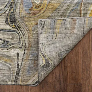 Machine Washable Nexus Gray 3\' x 5\' Rug
