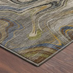 Machine Washable Nexus Gray 3\' x 5\' Rug
