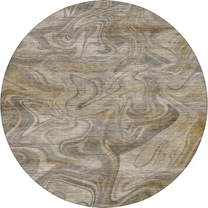 Machine Washable Nexus Ivory 8' x 8' Round Rug