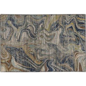 Machine Washable Nexus Navy Rug