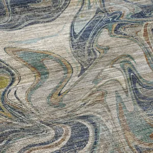 Machine Washable Nexus Navy 6\'6\" x 9\'6\" Rug