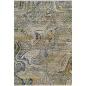 Machine Washable Nexus Putty Rug