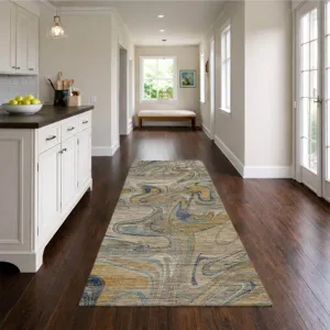 Machine Washable Nexus Putty 2\'3\" x 7\'6\" Runner Rug