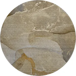 Luxury Washable Odyssey Chocolate 8\' x 8\' Round Rug