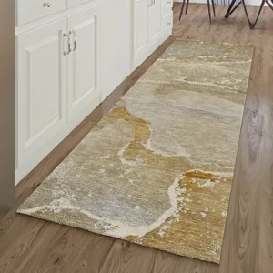 Luxury Washable Odyssey Chocolate 2\'3\" x 7\'6\" Runner Rug